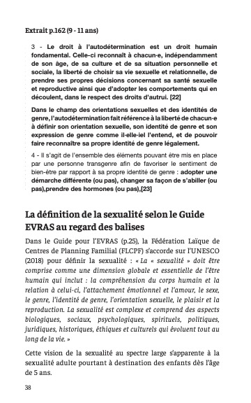 Les enjeux du guide pour l'EVRAS 